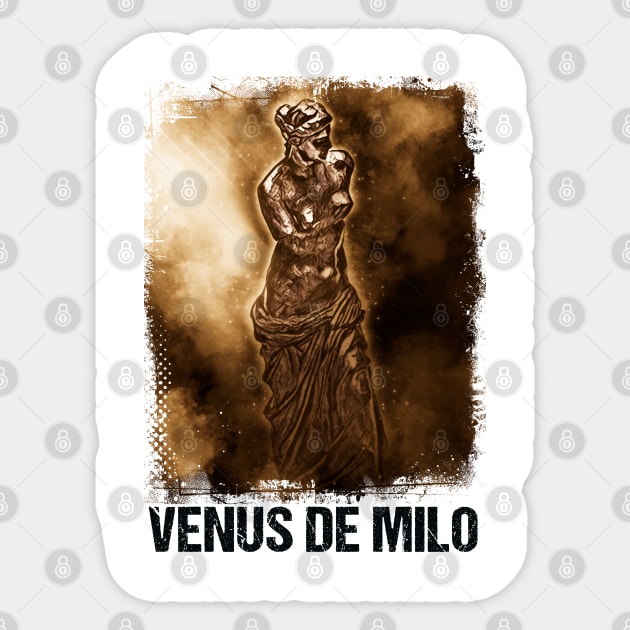 Venus de Milo Greek Goddess Hellenistic period sculpture Abstract Art Sticker by Naumovski